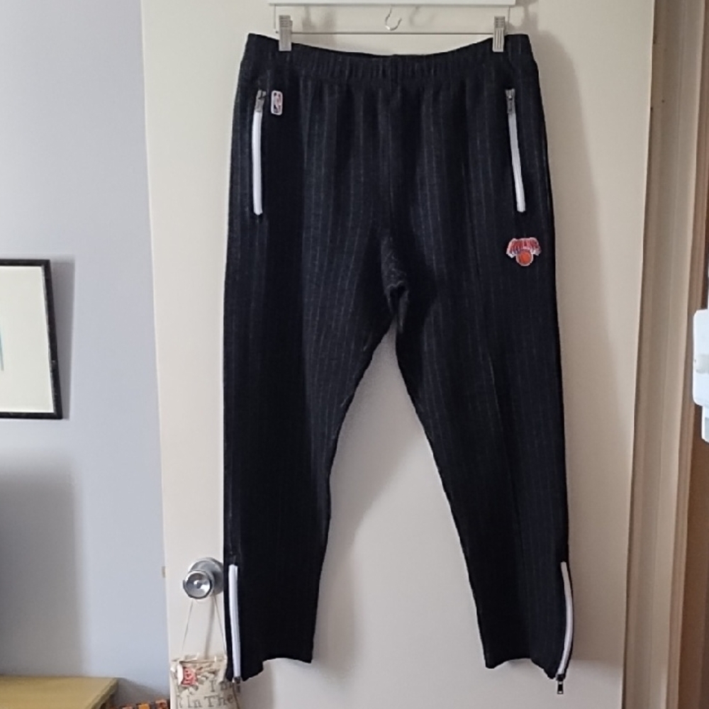 Todd Snyder X NBA Grey Flannel Pinstripe NY Knicks Joggers XL